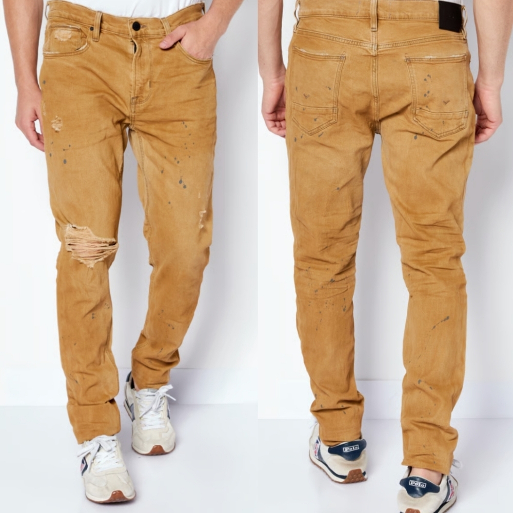 NWT Hudson Zack Skinny In Tan Size Mens 42